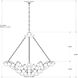 Quantum 4 Light 31 inch Contemporary Silver Leaf Chandelier Ceiling Light